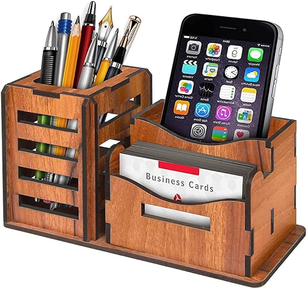  WOODEN PEN STAND 